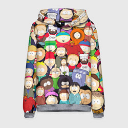 Толстовка-худи мужская South Park персонажи, цвет: 3D-меланж