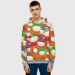 Толстовка-худи мужская ЮЖНЫЙ ПАРК, цвет: 3D-меланж — фото 2