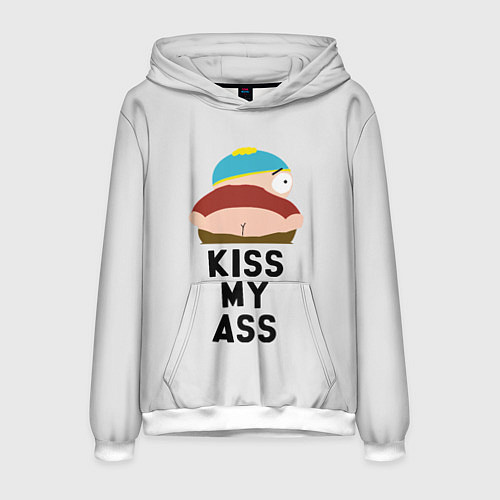 Мужская толстовка Kiss My Ass / 3D-Белый – фото 1