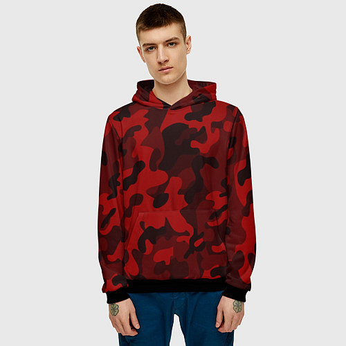 Мужская толстовка RED MILITARY / 3D-Черный – фото 3