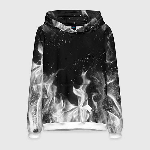 Мужская толстовка БЕЛЫЙ ОГОНЬ / 3D-Белый – фото 1