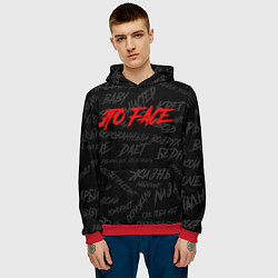 Толстовка-худи мужская ЭТО FACE, цвет: 3D-красный — фото 2