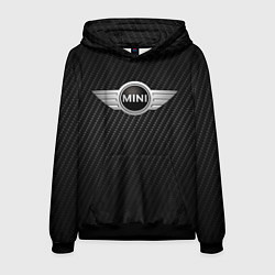 Толстовка-худи мужская MINI COOPER CARBON, цвет: 3D-черный