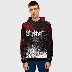Толстовка-худи мужская SLIPKNOT, цвет: 3D-черный — фото 2
