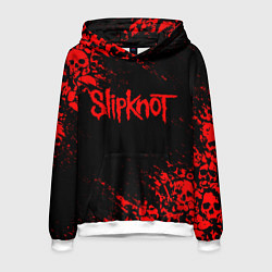 Толстовка-худи мужская SLIPKNOT, цвет: 3D-белый