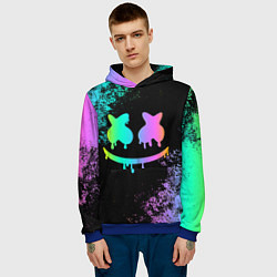 Толстовка-худи мужская Marshmello, цвет: 3D-синий — фото 2