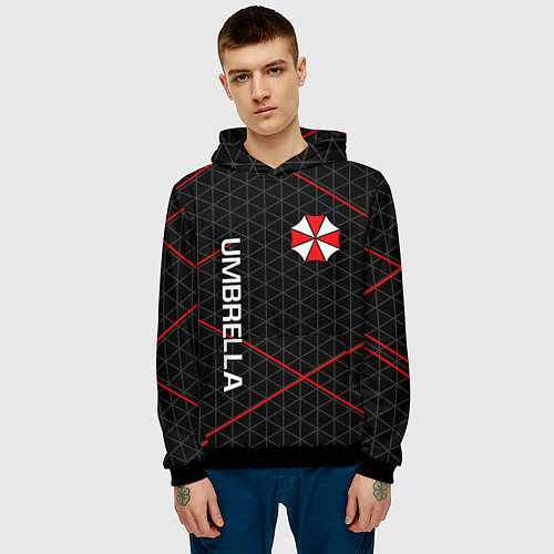 Мужская толстовка UMBRELLA CORP / 3D-Черный – фото 3