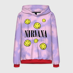 Толстовка-худи мужская NIRVANA, цвет: 3D-красный