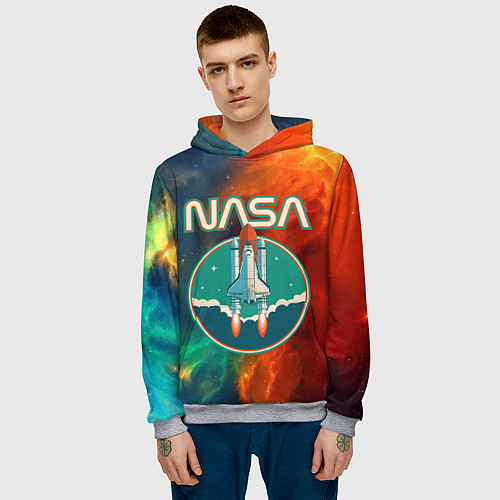 Мужская толстовка NASA / 3D-Меланж – фото 3