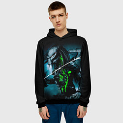 Толстовка-худи мужская PREDATOR, цвет: 3D-черный — фото 2