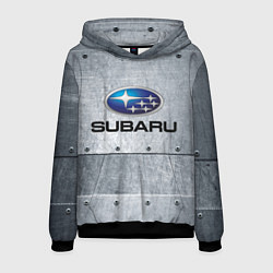 Толстовка-худи мужская SUBARU, цвет: 3D-черный