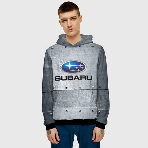 Мужская толстовка SUBARU / 3D-Черный – фото 3