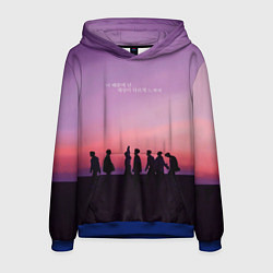 Толстовка-худи мужская BTS, цвет: 3D-синий