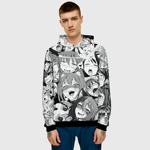 Мужская толстовка АХЕГАО / 3D-Черный – фото 3