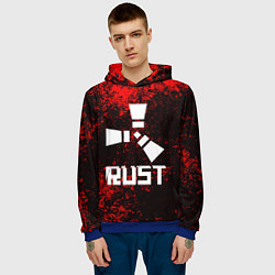 Толстовка-худи мужская RUST, цвет: 3D-синий — фото 2