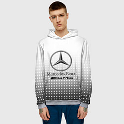 Толстовка-худи мужская Mercedes-Benz, цвет: 3D-меланж — фото 2