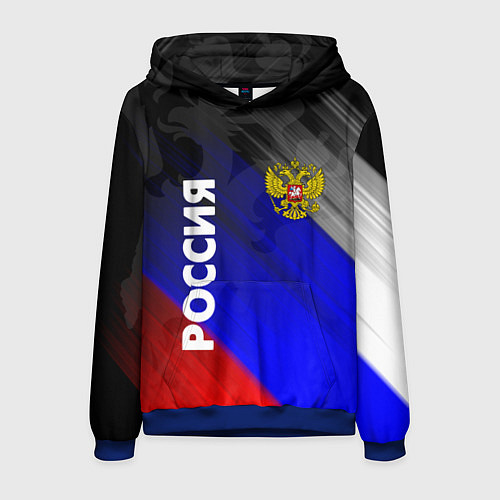 Мужская толстовка РОССИЯ / 3D-Синий – фото 1