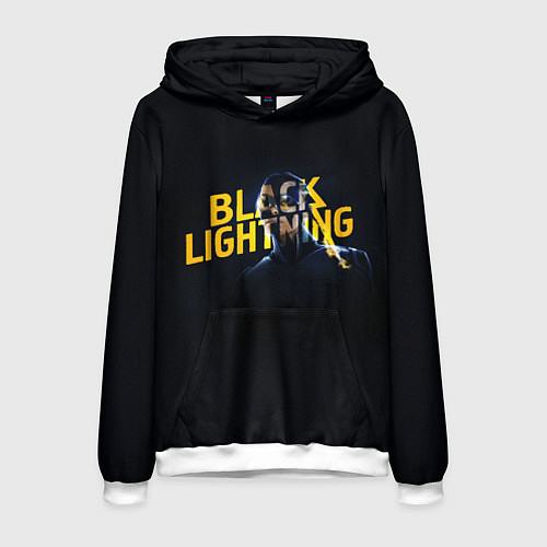 Мужская толстовка Black Lightning - Thunder / 3D-Белый – фото 1