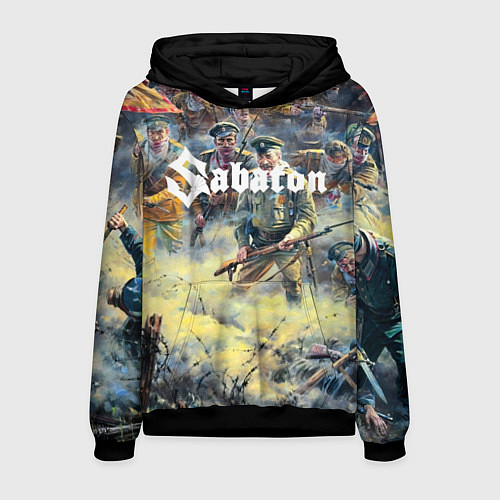 Мужская толстовка Sabaton / 3D-Черный – фото 1