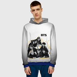 Толстовка-худи мужская BTS, цвет: 3D-синий — фото 2