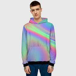 Толстовка-худи мужская Gradient vinyl, цвет: 3D-черный — фото 2