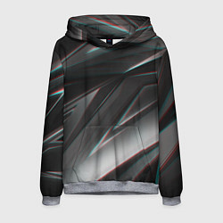 Толстовка-худи мужская GEOMETRY STRIPES GLITCH, цвет: 3D-меланж