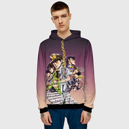 Мужская толстовка Jo Jo / 3D-Черный – фото 3