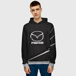 Толстовка-худи мужская MAZDA, цвет: 3D-меланж — фото 2