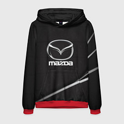 Толстовка-худи мужская MAZDA, цвет: 3D-красный