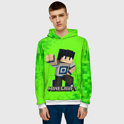 Толстовка-худи мужская MINECRAFT, цвет: 3D-белый — фото 2