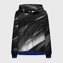 Толстовка-худи мужская GEOMETRY STRIPES BLACK & WHITE, цвет: 3D-синий