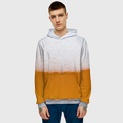 Толстовка-худи мужская ТЕМА:ПИВО, цвет: 3D-меланж — фото 2