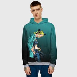 Толстовка-худи мужская Джолин Кудзё, цвет: 3D-меланж — фото 2