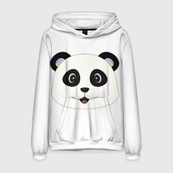 Толстовка-худи мужская Panda, цвет: 3D-белый