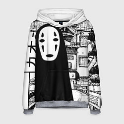 Толстовка-худи мужская No-Face Spirited Away Ghibli, цвет: 3D-меланж