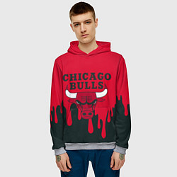 Толстовка-худи мужская Chicago Bulls, цвет: 3D-меланж — фото 2