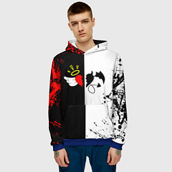 Толстовка-худи мужская Payton Moormeier спина, цвет: 3D-синий — фото 2