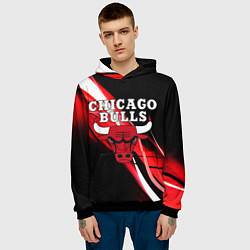 Толстовка-худи мужская CHICAGO BULLS, цвет: 3D-черный — фото 2