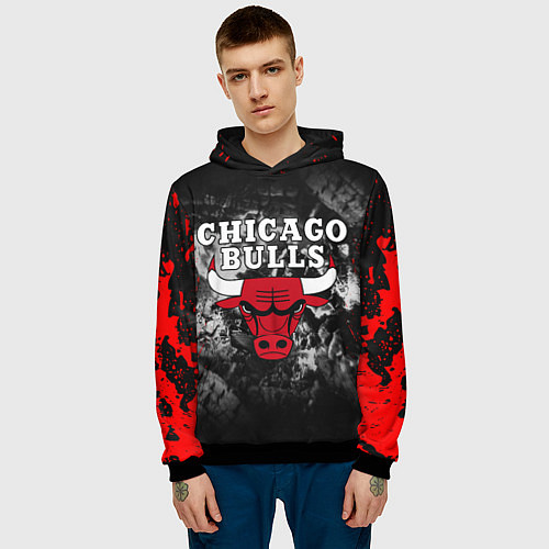 Мужская толстовка CHICAGO BULLS / 3D-Черный – фото 3