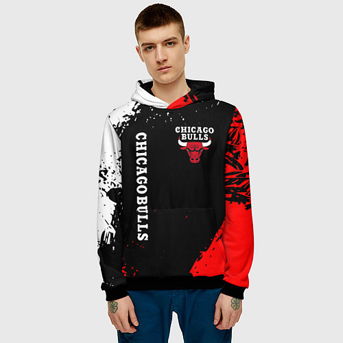 Мужская толстовка CHICAGO BULLS / 3D-Черный – фото 3