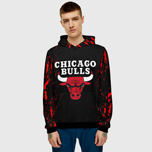 Мужская толстовка CHICAGO BULLS / 3D-Черный – фото 3