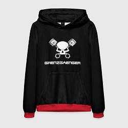 Толстовка-худи мужская Grenzgaenger, цвет: 3D-красный