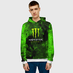 Толстовка-худи мужская MONSTER ENERGY, цвет: 3D-белый — фото 2