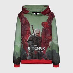 Толстовка-худи мужская The Witcher 5-летие, цвет: 3D-красный
