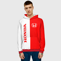 Толстовка-худи мужская HONDA, цвет: 3D-красный — фото 2