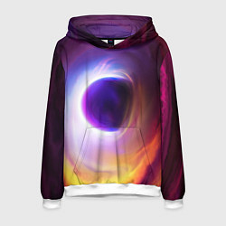 Толстовка-худи мужская ЧЁРНАЯ ДЫРА, цвет: 3D-белый