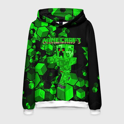 Мужская толстовка Minecraft / 3D-Белый – фото 1