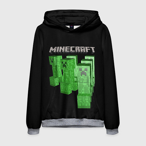 Мужская толстовка MINECRAFT CREEPER / 3D-Меланж – фото 1