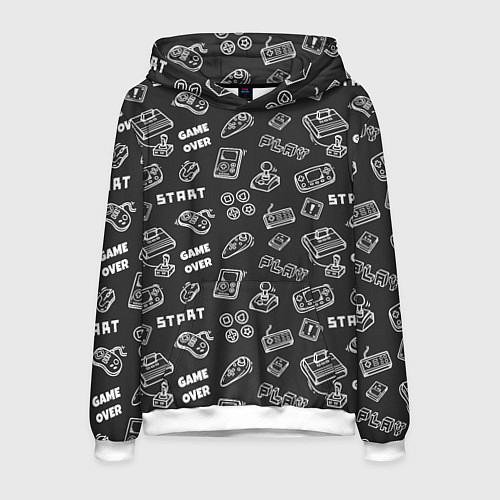 Мужская толстовка Video game / 3D-Белый – фото 1