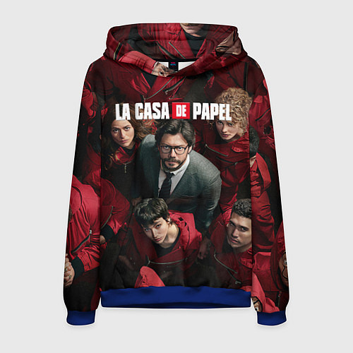 Мужская толстовка La Casa de Papel Z / 3D-Синий – фото 1